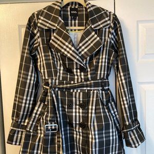 XOXO Lightweight Plaid Raincoat Size M